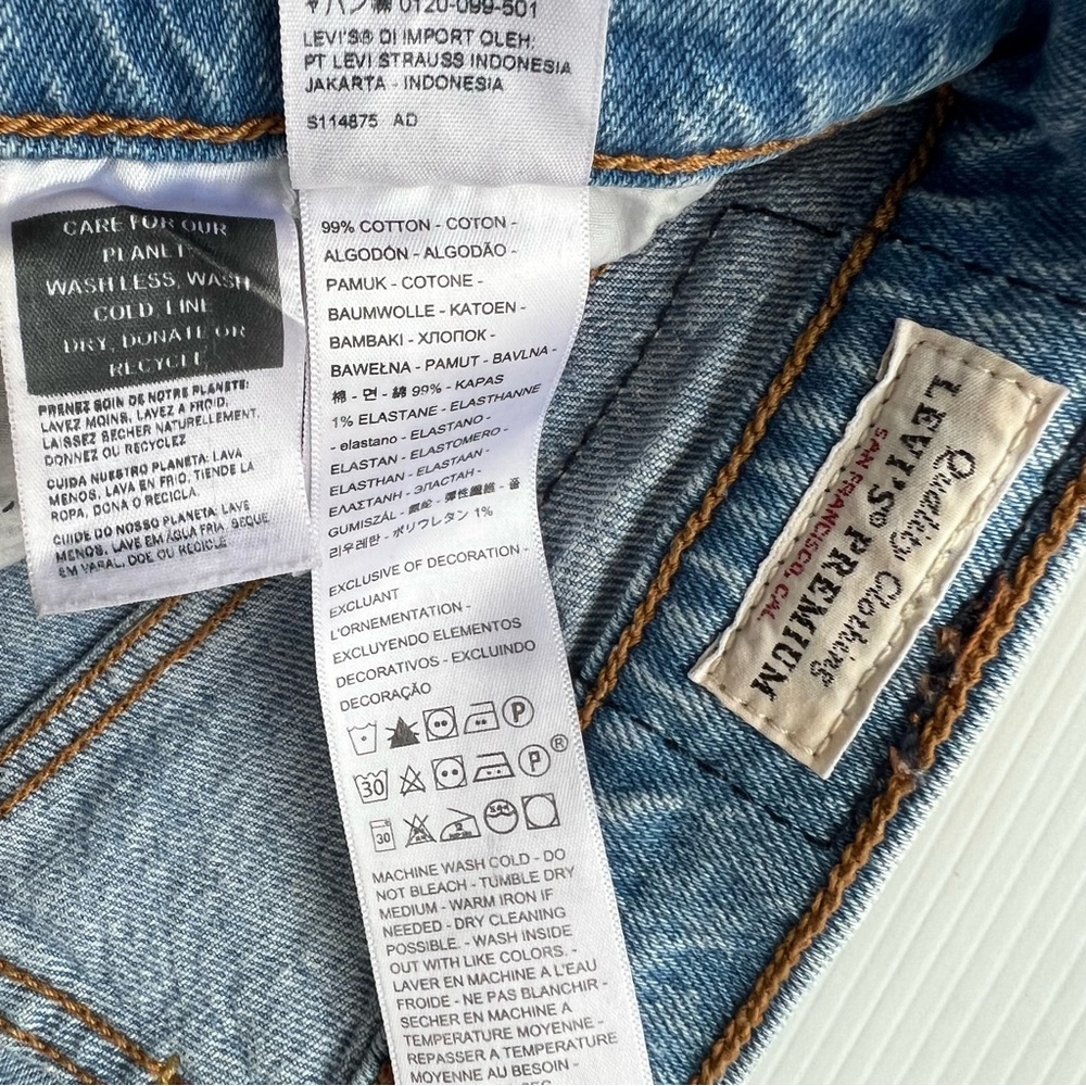 Levi’s Ribcage Premium Denim Jeans Straight Ankle Distressed High Waist 26 / 8 - Picture 10 of 15